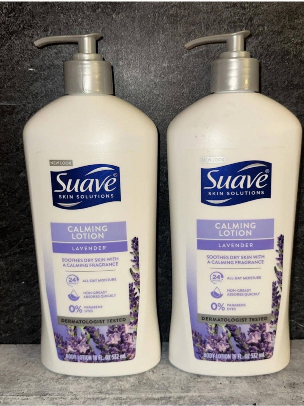 2 Lot Suave Lavender Calming Advanced Therapy Body Lotion, 18 fl oz